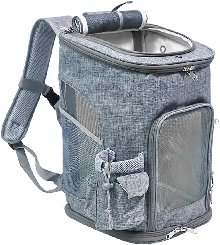 Foldable Pet Carrier Backpack,Under 18 lb Dog Cat Rabbits Carrier Bag,Ventilated Design,Safety Features and Cushion Back Support for Travel,Hiking&Outdoor Use,Airline Approved