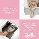 Catit Hooded Cat Pan Pink 57L Litter Box with Carbon Odour Filter view 2