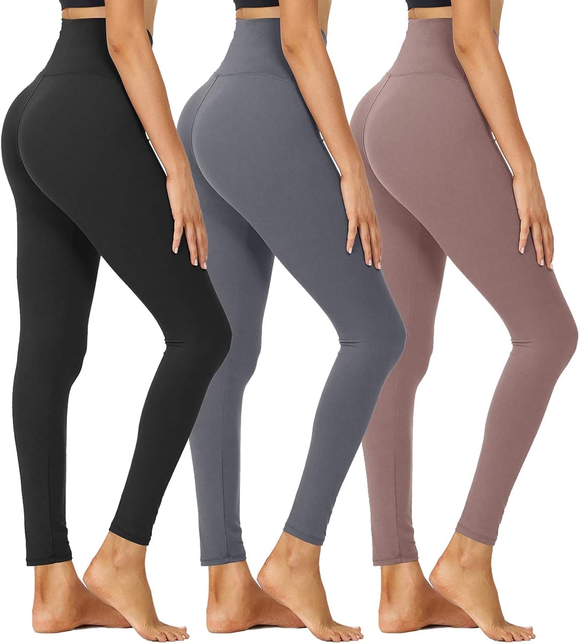 HIGHDAYS High Waisted Leggings for Women - Tummy Control 4 Way Stretch Pants for Athletic Workout Yoga: Clothing