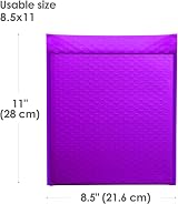 Switory 25 Pcs Purple Poly Bubble Mailers A4 Padded Envelopes 21.6x28cm view 2