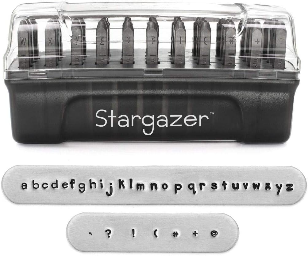 ImpressArt - Stargazer Lowercase Letter Metal Stamp Set (2mm), Professional Quality Stamps for Hand Stamping and Jewelry Making