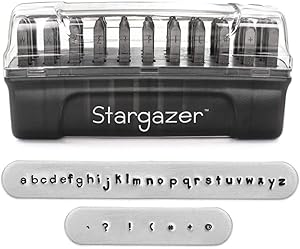 ImpressArt - Stargazer Lowercase Letter Metal Stamp Set (2mm), Professional Quality Stamps for Hand Stamping and Jewelry Making
