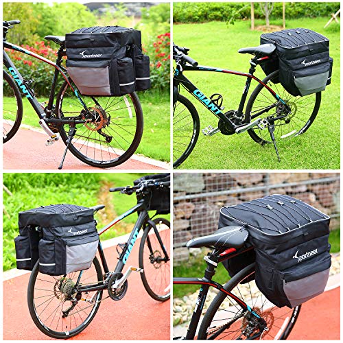 Sportneer Bike Bag Bicycle Panniers Rack Trunks 45L Large Capacity