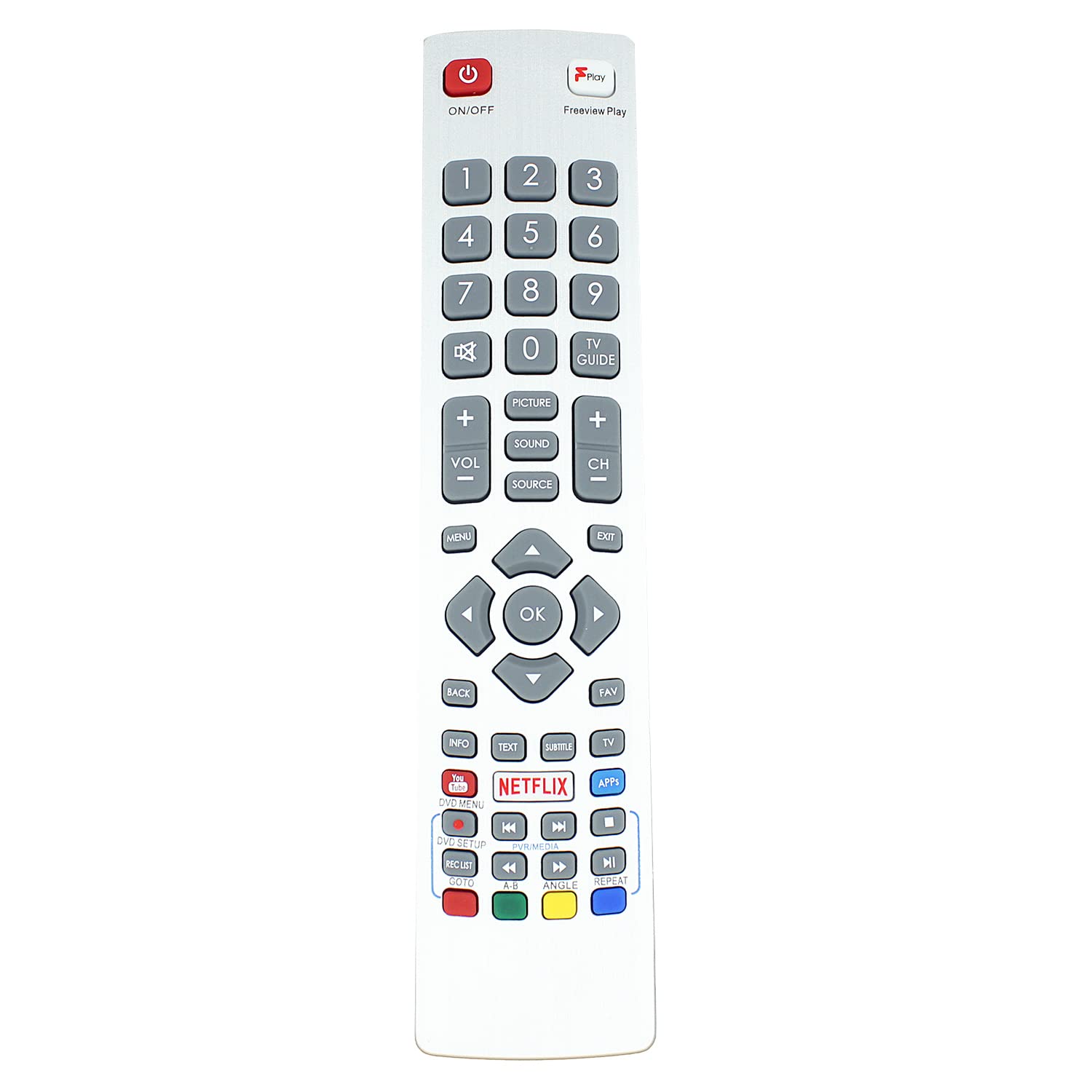 SHWRMC0121 Remote Control Replacement for Sharp Aquos TV LC32HG5342KF LC-32HG5342KF LC40CFG3021KF LC-40CFG3021KF LC40CFG6001KF LC-40CFG6001KF LC40CFG6002KF LC-40CFG6002KF LC40FG5141KF