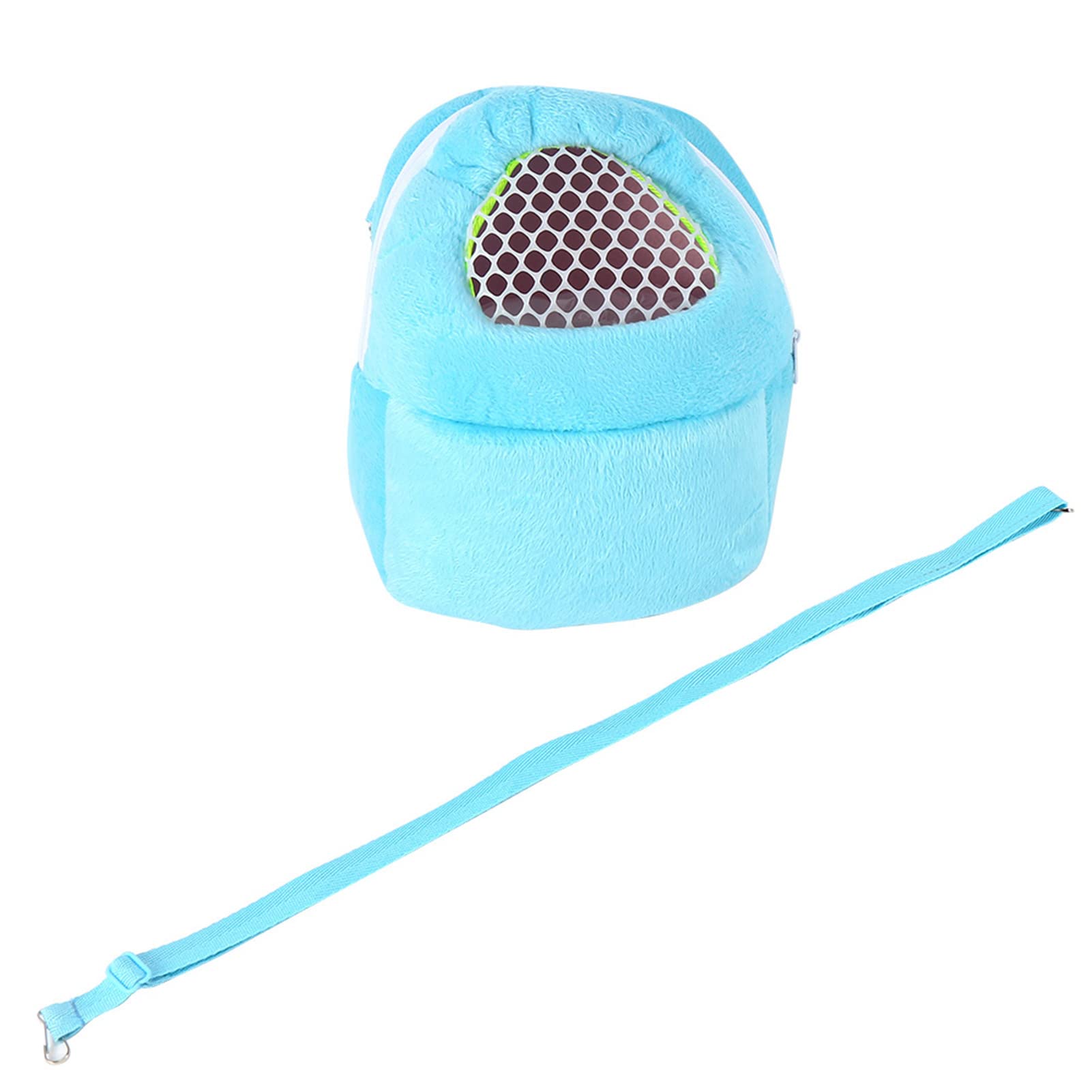 Hamster Carrier, Portable Breathable Outgoing Travel Bag with Shoulder Strap Warm Sleeping Hanging Bag for Small Pets Hedgehog Sugar Glider Squirrel Rabbit[Blue L]