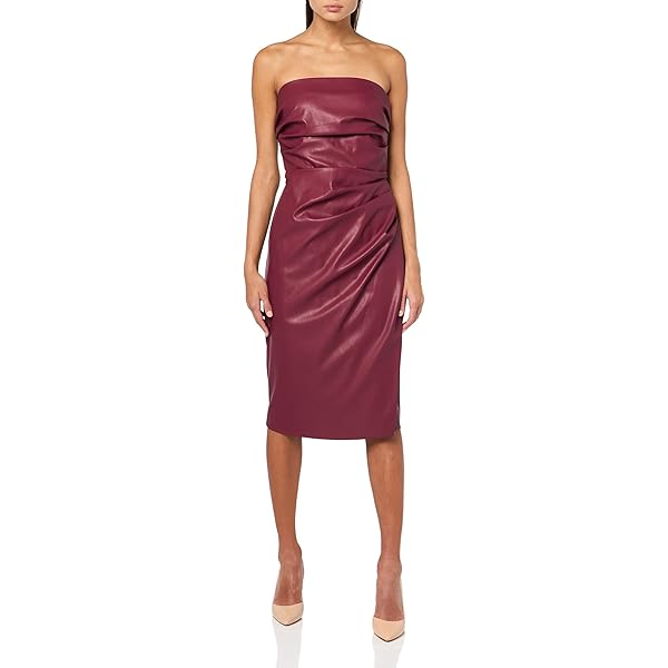 Bishop & Young Hayden Faux Leather Dress Black XS at Amazon Women's Clothing  store