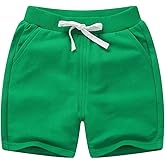 HDLEXD Unisex Baby Boys Girls Summer Solid Color Cotton Sport Jogger Shorts Casual Elastic Waist Active Shorts Pants
