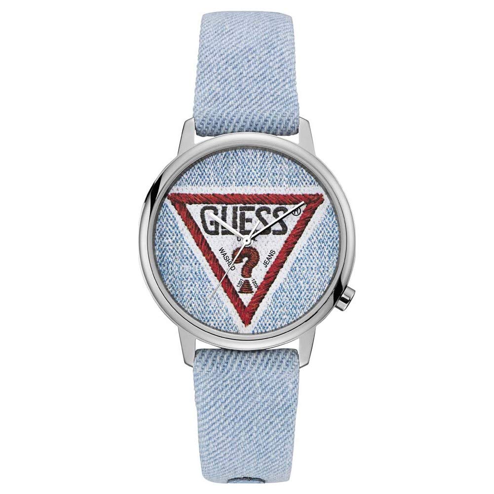Guess Women's Quartz Analogue Watch with Fabric Strap V1014M1, Cowboy Blue, V1014M1