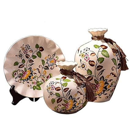 Amazon Com Ceramic Vases Set Of 3 Piece Chinese Classical Vases