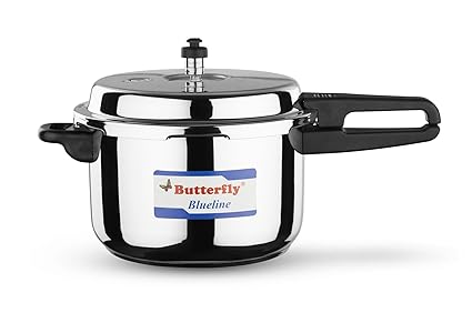 Butterfly Blue Line Stainless Steel Pressure Cooker, 7.5 Litre