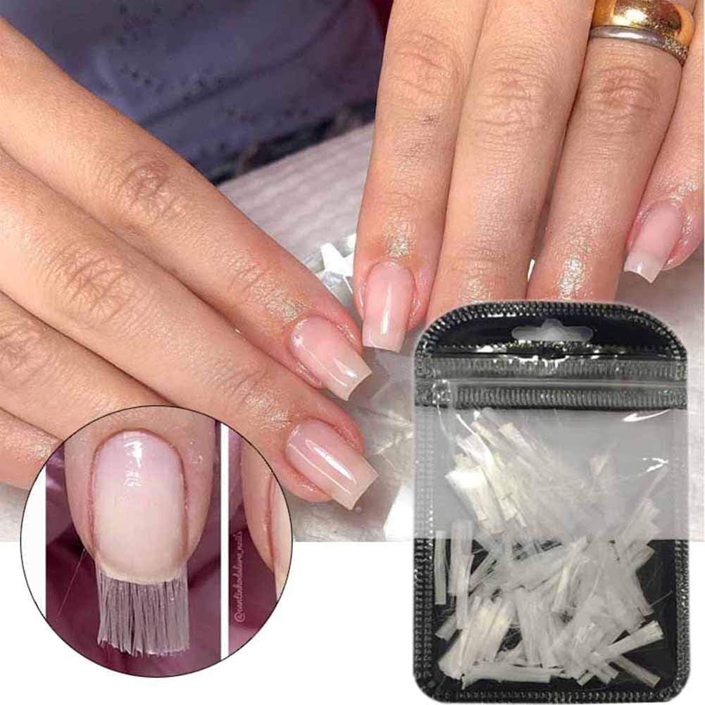 Nail Extension Fiberglass Fake Nails Tips Uv Gel Manicure Fake Fingernails Artificial Nail Tips For Nail Salons Diy Nail Art Amazon Co Uk Beauty