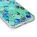 Badalink iPhone 8 plus Case, iPhone 7 plus Case - TPU Rubber Skin Bumper Case Shockproof Flexible Easy Grip with Cute Floral Painting Ultra Slim Protective Cover for iPhone 7 Plus/8 plus - Green Grids