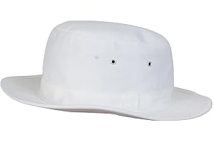 Zacharias Men's Cotton Cricket Umpire Sun Hat (White_Free Size) (Pack Of 1), White, One Size
