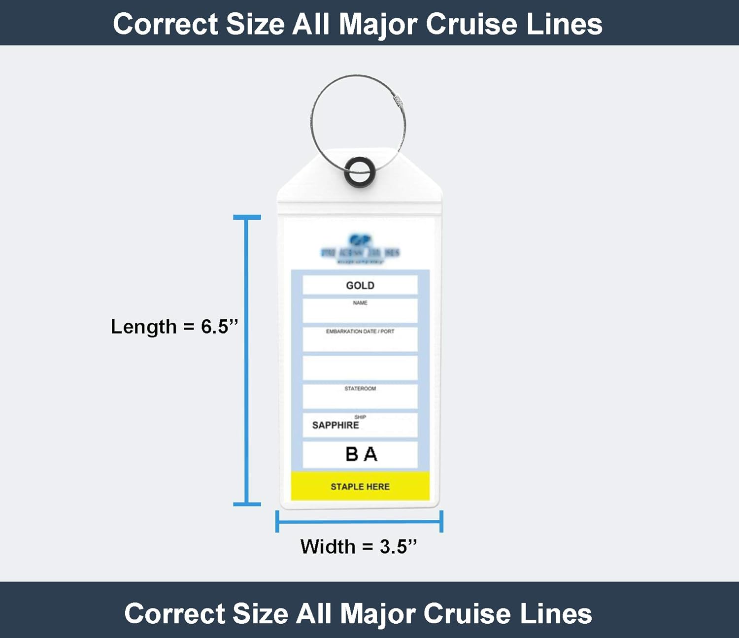  | Cruise Luggage Tags Etag Holders Zip Seal & Steel Loops Thick PVC (8 Pack - Clear) | Luggage Tags