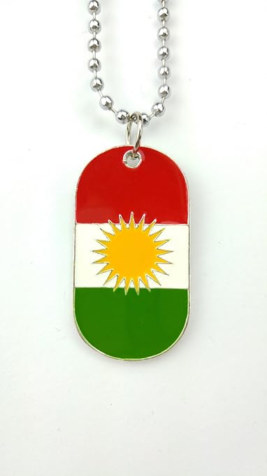 Dog Tag / Erkennungsmarke / Kette Kurdistan - 3 x 5 cm