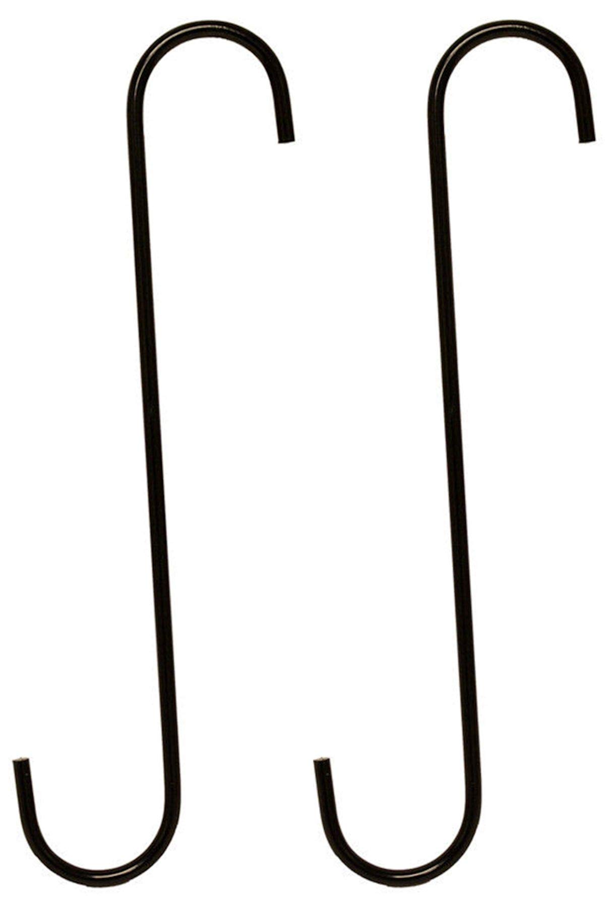 SunGrow S-Shaped Metal Hangers, 12 Inches, Heavy-Grade Stainless Steel, Can Withstand Corrosion, Hook Stake for Bird Feeder, Birdhouse, Outdoor Decor, Air Plant Orbs and More, 2 Pieces