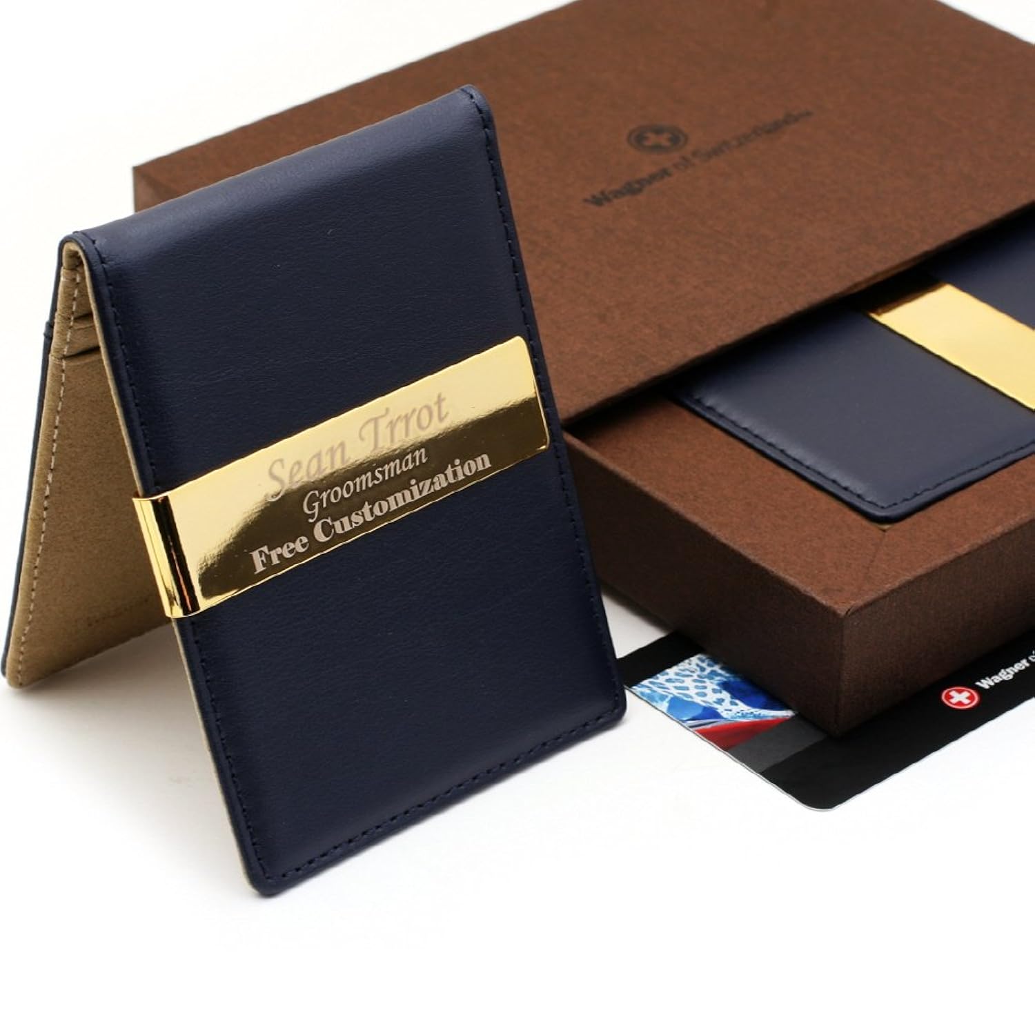 Top 10 Wholesale Suede Navy Jacket Chinabrands Com - personalized quality mens slim leather money clip navy color 3 lines each 20 characters free cu!   stomization four slots hold your most important ids and