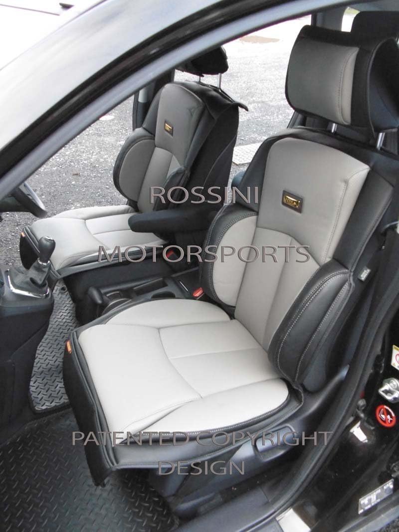 r - TO FIT A HONDA CRZ, CAR YS03 BLACK / GREY, BACK SUPPORT CUSHION SEAT COVERS
