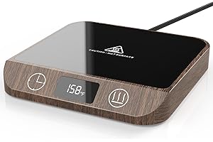 Coffee Mug Warmer, 20W Fast Heating & Constant Temperature Control, 6-Temp Settings, 1-12H Timer, Flameless Candle Warmer, Co