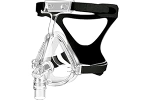 NBDIB CPAP Masks Full Face - CPAP Replacement Accessories - Covers Nose and Mouth - Includes Headgear and Full Face Mask Cushion - Reusable CPAP Supplies - Medium