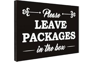 FTONENI Please Leave Packages in the Box Sign for House, Use for Home Office or Business Front Door Warning Reminder Signs, Apartment Entrances Wall Decor Use 3.55" x 5.15" - PMA020
