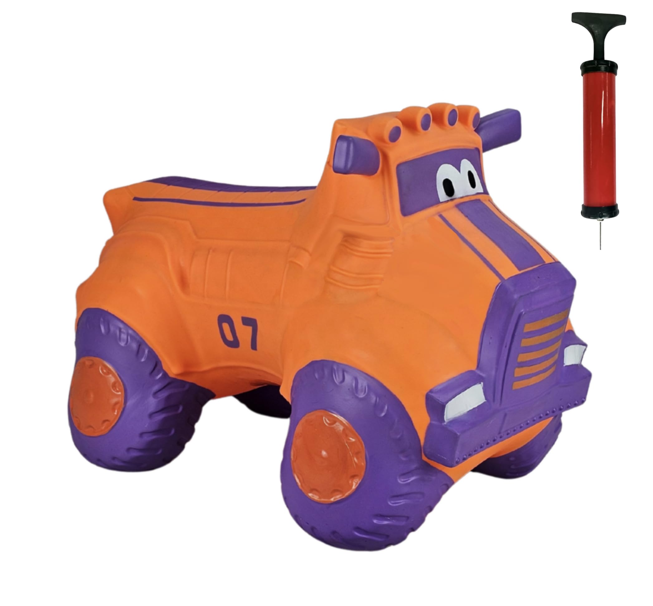 Happy Hopperz Monster Truck Toy for Ages 12 Months-5 Years - Orange - Indoor/Outdoor Play - Includes Pump with One Way Valve - Fun Active Play for Toddlers β image 1