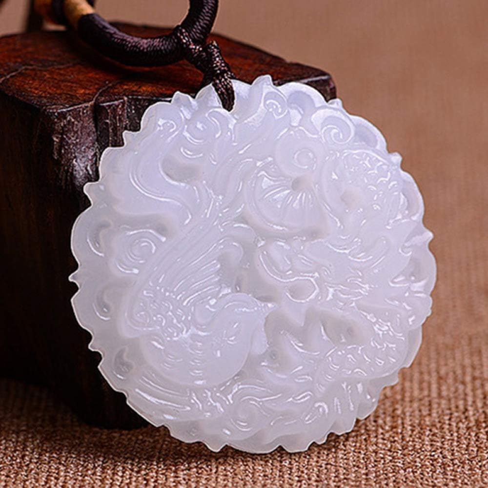 yayoushen Jade Pendant, Natural Jade and Hetian Dragon and Phoenix Pendant Jade Brand Car Hanging
