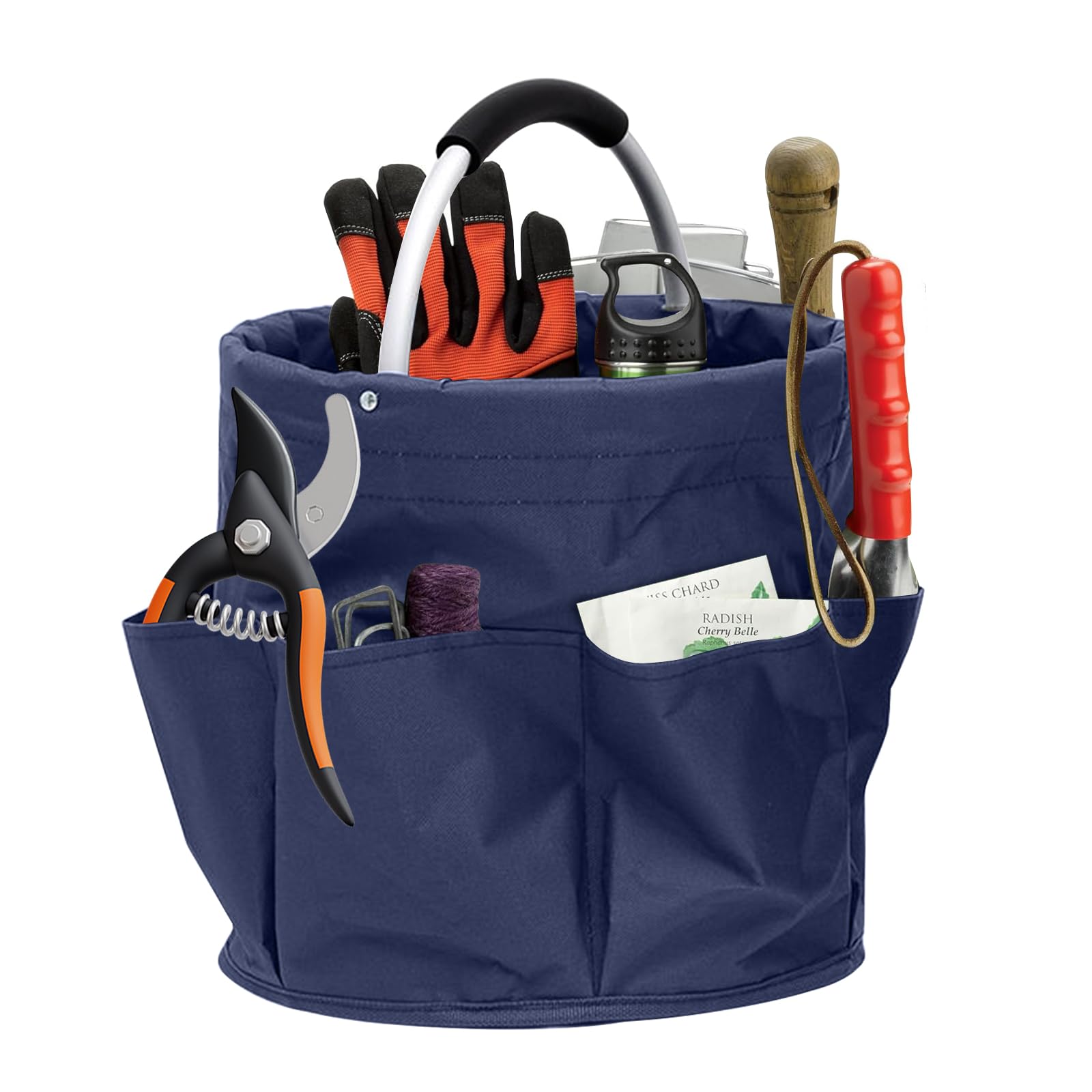 AUSYIWI Practical Blue Cleaning Basket with 7 Compartments for Bathroom and Home (Blue)