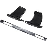 3Pcs Carbon Fiber Cup Holder Trim Driver &amp; Passenger Side Retractable Set | Compatible with 2006-2013 BMW 3 Series E90 E91 E92 E93 323i 325i 328i 330i 335d 51459173463 51459173469 51457138797