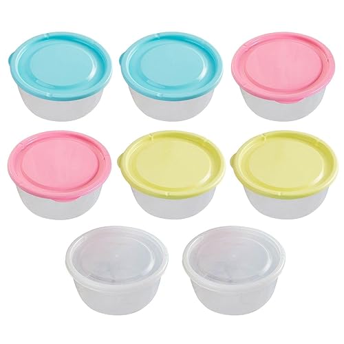 8-Piece Crisper Box, Round Crisper Box, Kitchen Storage Box, Plastic Sea Box, Transparent Crisper Box