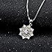 Cuoka Christmas Necklace Winter Wedding Silver Snowflake Necklace Holiday Christmas Jewelry Bridesmaids Gift Christmas Gift for Women(Sliver)