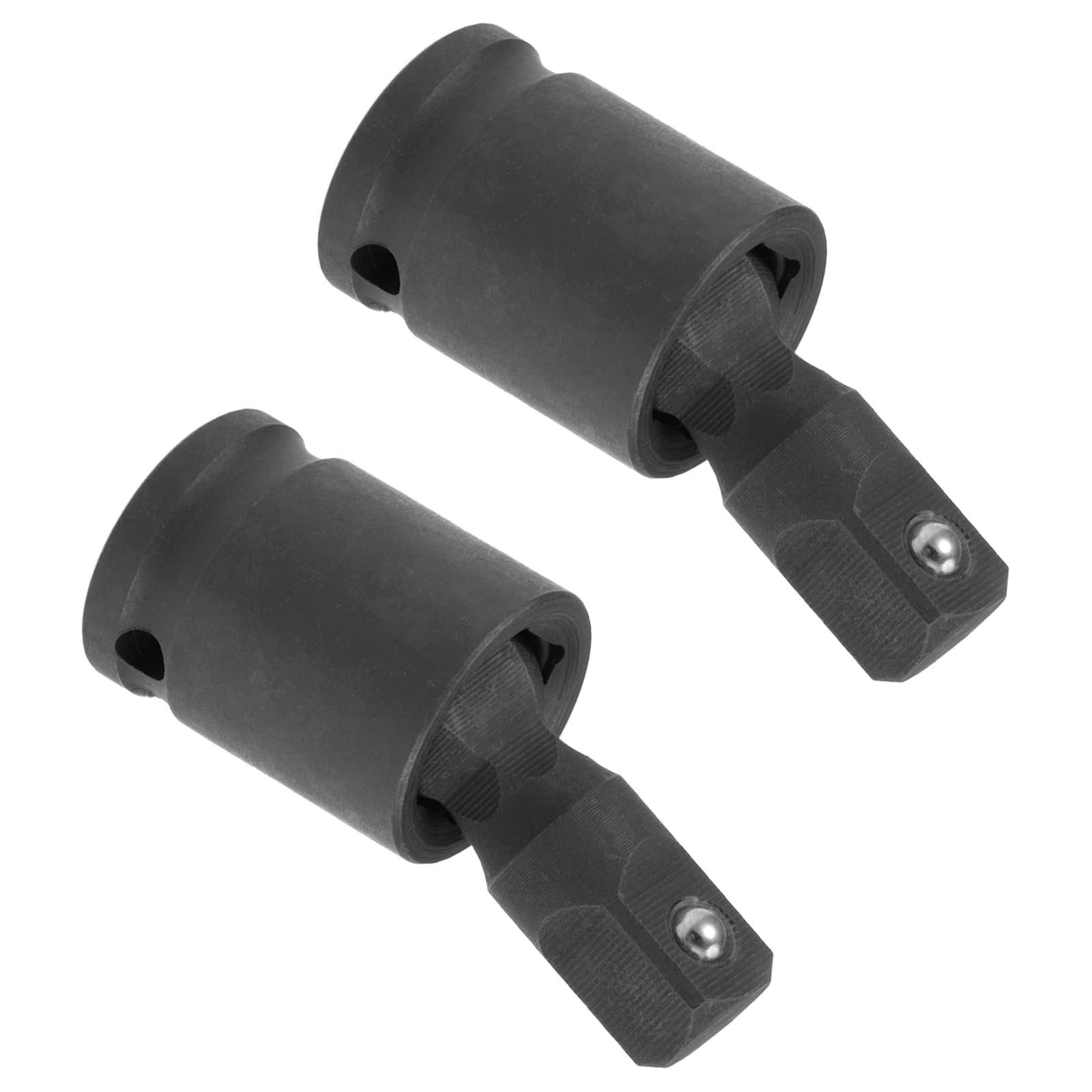 CoCud Universal Joint Socket, 3/8" Drive, CR-V Black Phosphate Ball Spring Design Omnipotent Steering Swivel Socket Adapter - (Applications: for Automotive Machinery Repair), 2-Pieces