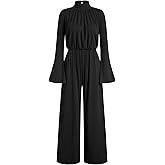 CIDER Womens Jumpsuit Long Sleeve Wide Leg Date Night Rompers Casual Romper