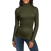 v28 Turtleneck Ribbed Sweaters for Women Cute Sexy Knitted Warm Fitted Sweater