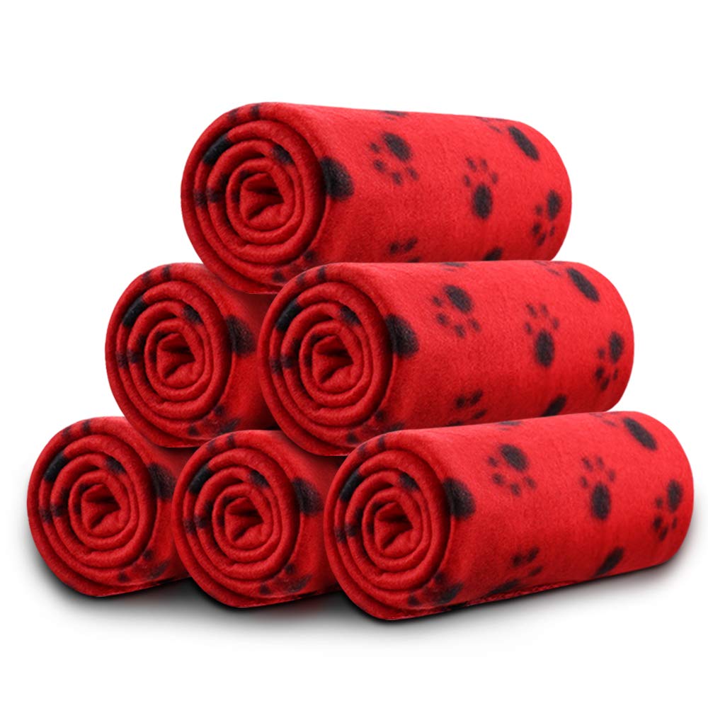 Comsmart Warm Paw Print Blanket/Bed Cover for Dogs and Cats