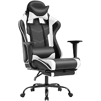 BestOffice Gaming Chair - Ergonomic High Back Computer Chair With Lumbar Support & Flip-Up Arms