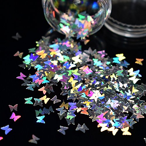 Splarkly Laser Butterfly Nail Sequin Acrylic Paillettes Holographic Nail Sparkle Glitter Sheets Tips Nail Art Decoration - Thumbnail 5