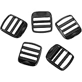 uxcell Metal Ladder Lock Slider, 5Pcs Zinc Alloy Buckle Adjuster Webbing Strap Release Buckles for Backpack Strap Replacement