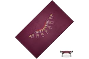 BALIKEN Rectangular 86'' X 50" Blackjack Tabletop Casino Felt Professional Grade Mat