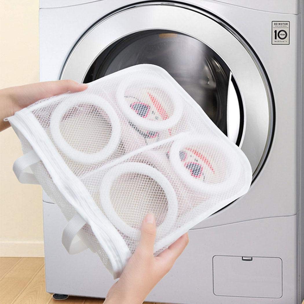 mekolen Portable Mesh Laundry Shoes Bags Shoe Washing Organizer Bags Washing Machine Special Shoe Bag