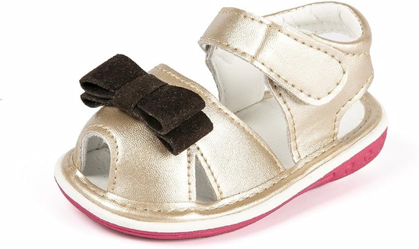 Amazon Hr株式会社 ベビーサンダル 女の子 ファーストシューズ 赤ちゃん キッズサンダル 子供サンダル ベビーシューズ 幼児靴 可愛い 蝶結び おしゃれ 滑り止め付き 履き心地いい ゴールデン 13ｃｍ Hr株式会社 フォーマル