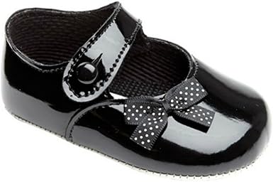 black patent pram shoes