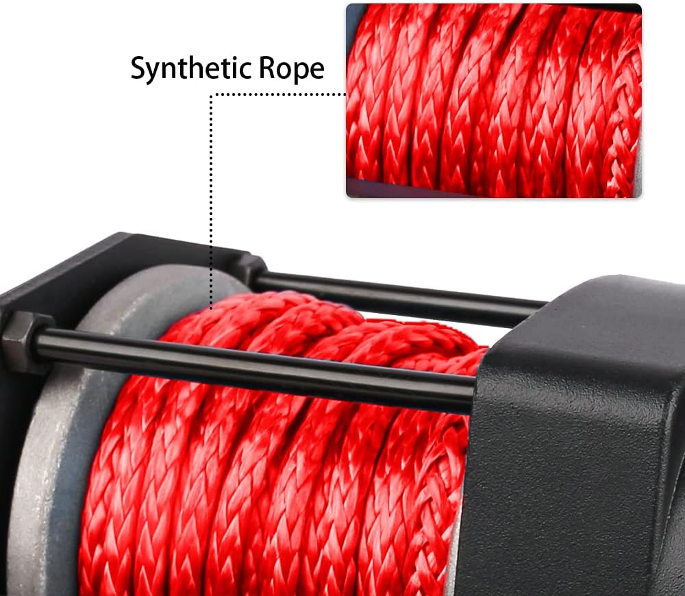 X-BULL 12V 3000LBS Synthetic Rope Electric Winch for Towing ATV/UTV Off Road with Mounting Bracket Wireless Remote New: Automotive