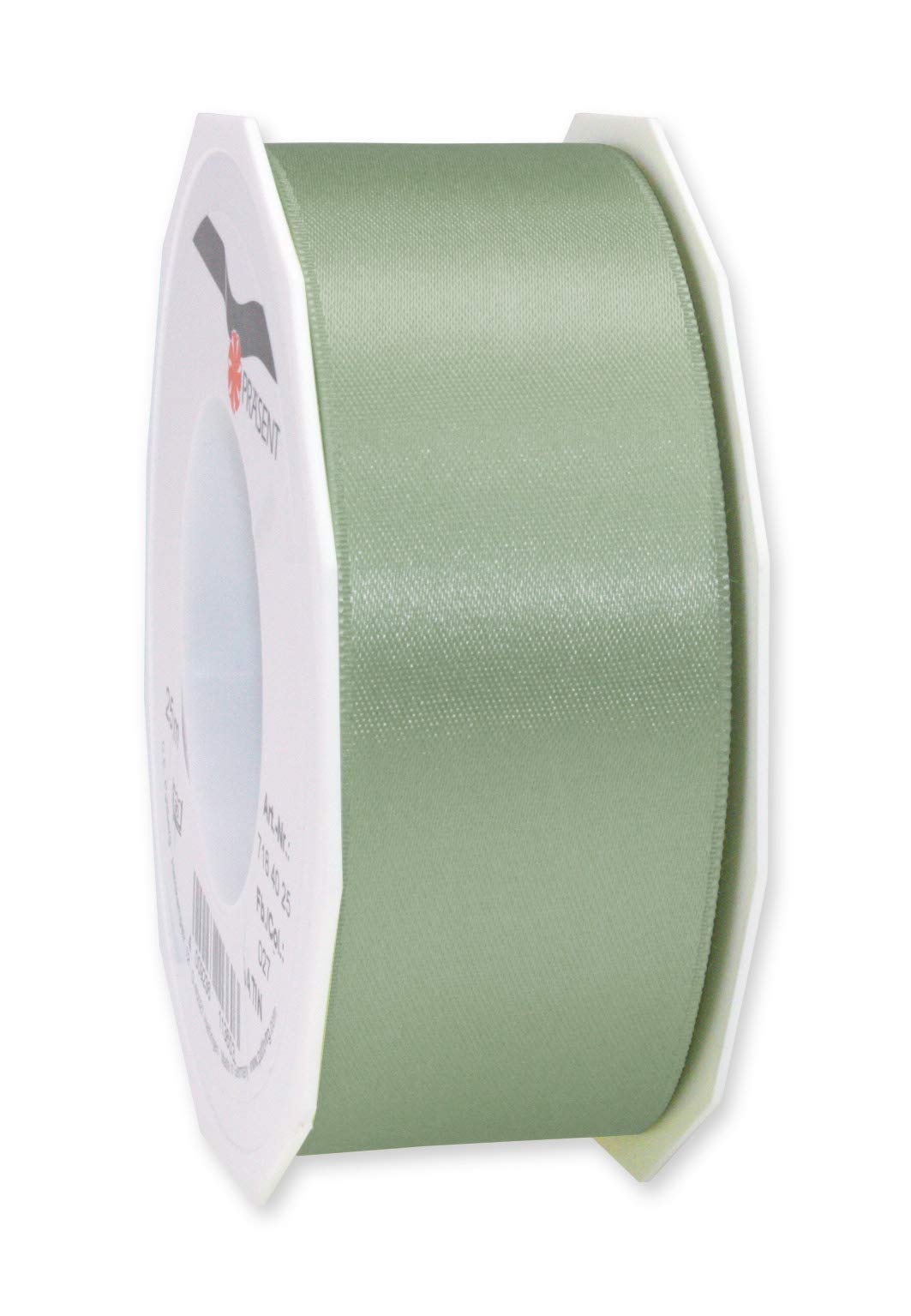 C.E. Pattberg Präsent Satin Ribbon, Old Green, 40 mm-25 m