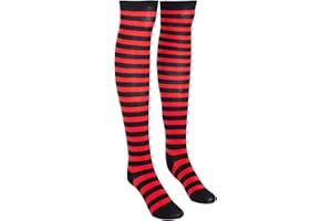Yilistore High Stockings Striped Thigh Stripes Thin Tube Socks,Over Knee Socks for Girls and Women