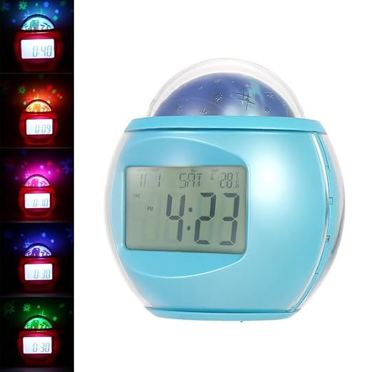 Anself Despertador Proyector de Estrellas Reloj Snooze Digital con ...