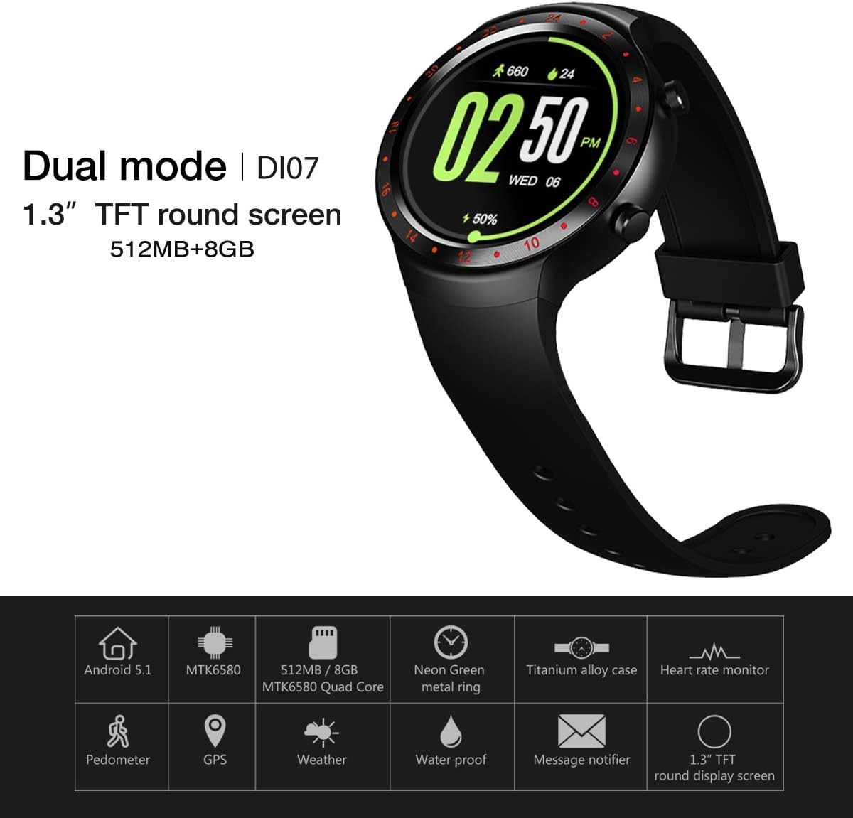 Diggro DI07 – GPS smartwatch con sensor de frecuencia cardíaca ...
