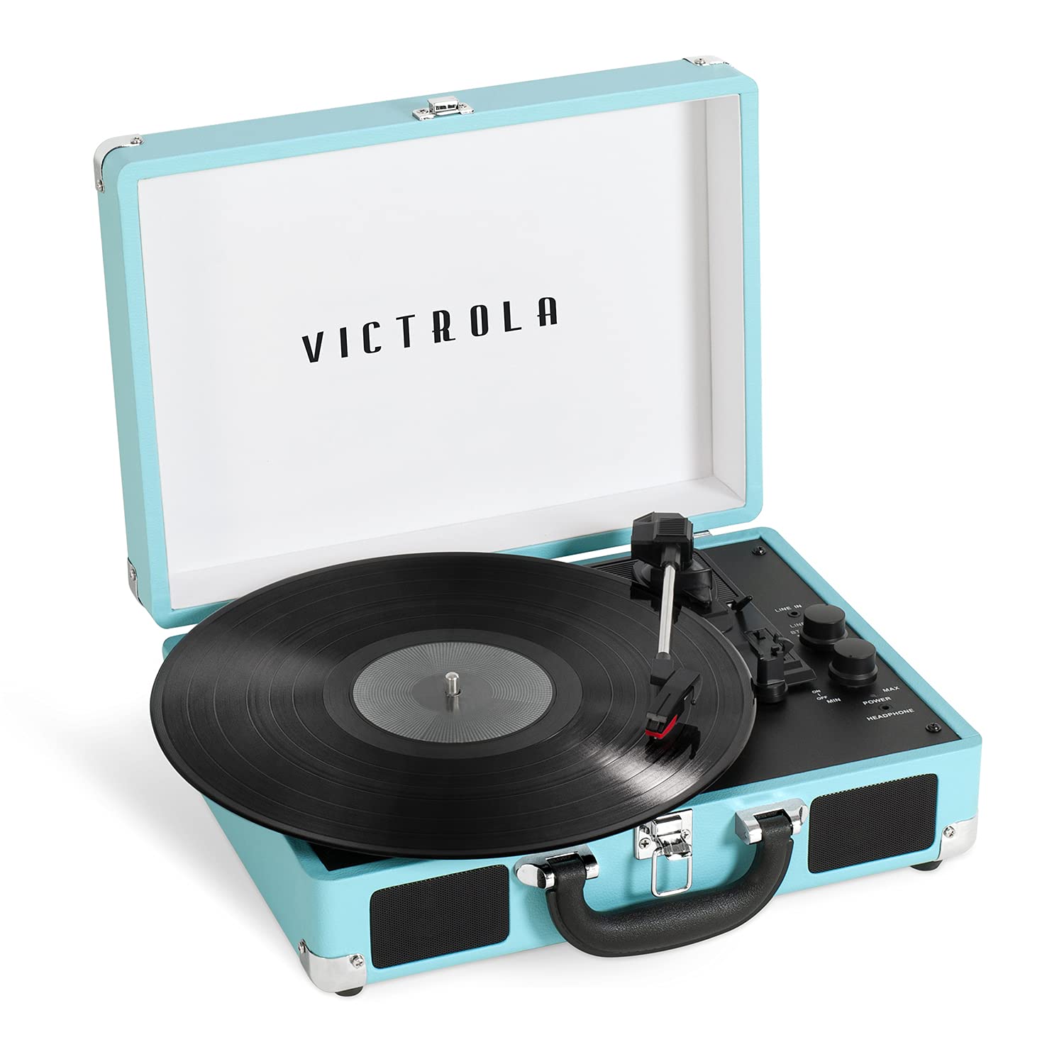 Victrola Journey+ Bluetooth Suitcase Record Player with Three-Speed Turntable | TURQUIOUSE | VSC-400SB-TRQ