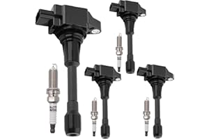 OYEAUTO UF549 Ignition Coil Pack 22448ED000 and Iridium Spark Plugs 9029 Set of 4 Fit For Nissan Sentra,Altima,Versa,Rogue,Cube,Urvan,NV200,Pathfinder 2007-2015&INFINITI QX60 2014 2015 1.6L 1.8L 2.0L 2.5L L4