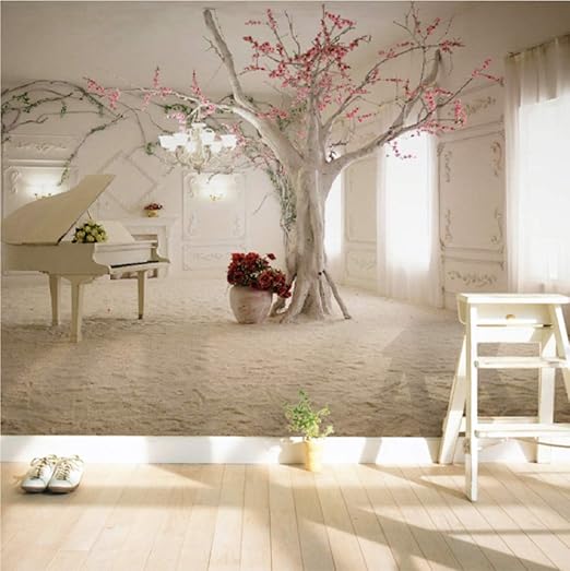 Moderne Kunst Klavier Baum Zweig Fototapete Esszimmer Wohnzimmer Sofa Hintergrund Wandmalerei 3d Wandbild Papel De Parede W 320x H 220cm Amazon De Baumarkt